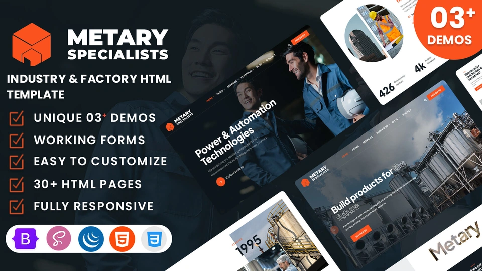 Metary - Industry & Factory HTML Template