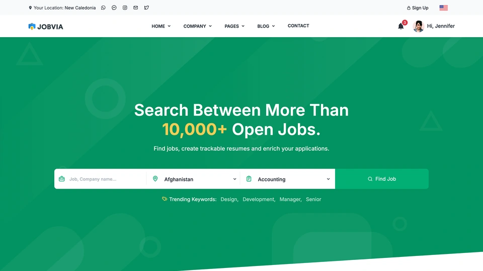 Jobvia - Job Listing & Job Board HTML Template