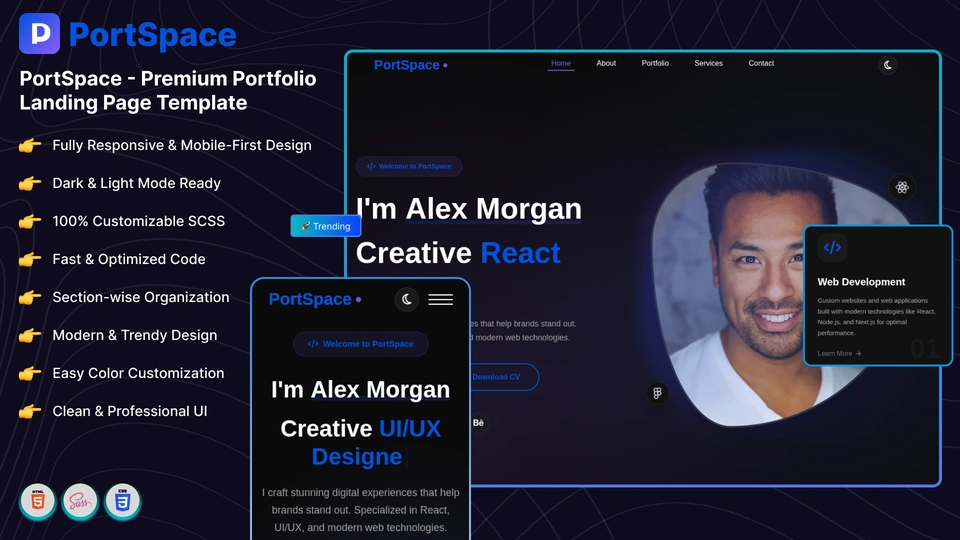 PortSpace - Premium Portfolio Landing Page Template
