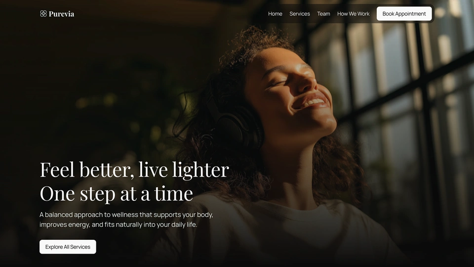 Purevia - Wellness Framer Template