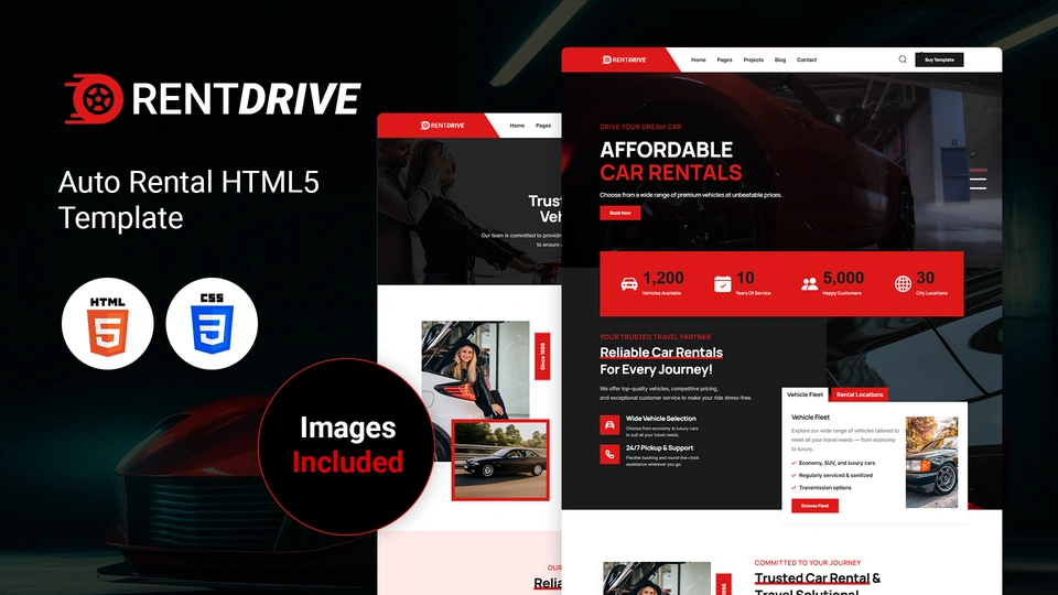 Rent Drive - Auto Rental HTML Website Template