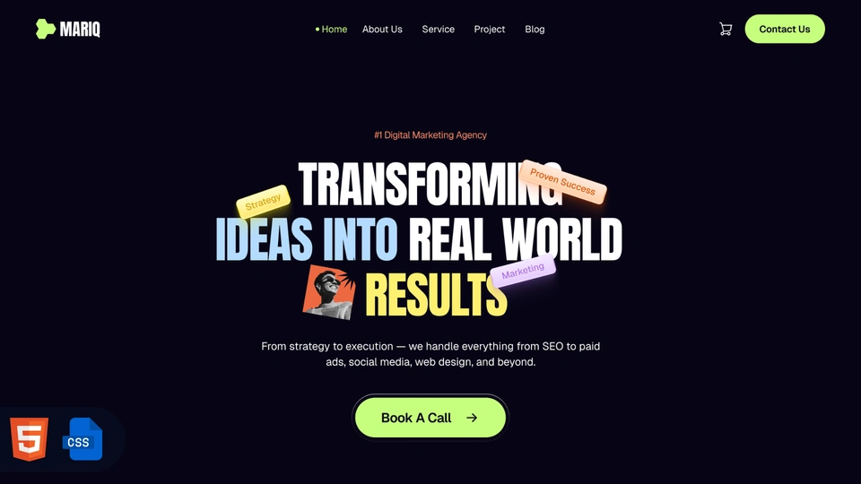 Mariq - Creative Marketing Agency HTML Template