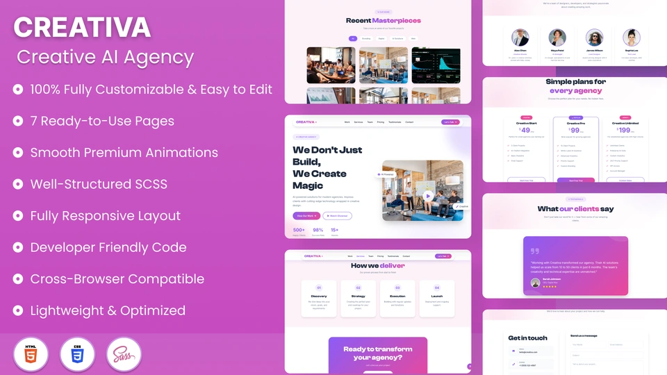 Creativa - Creative AI Agency Website Template