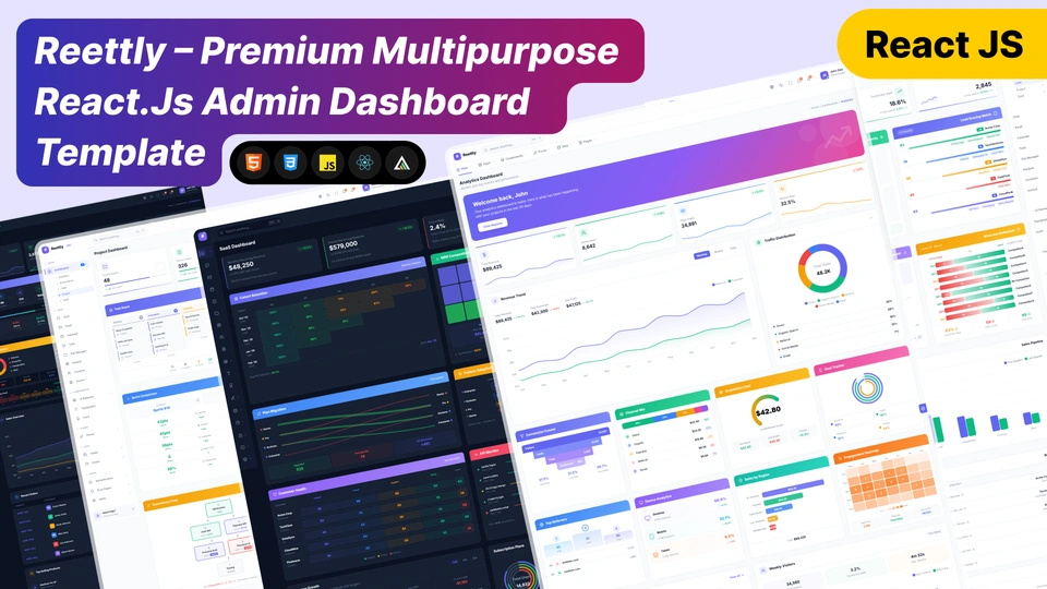 Reettly - Multipurpose React Admin Dashboard Template