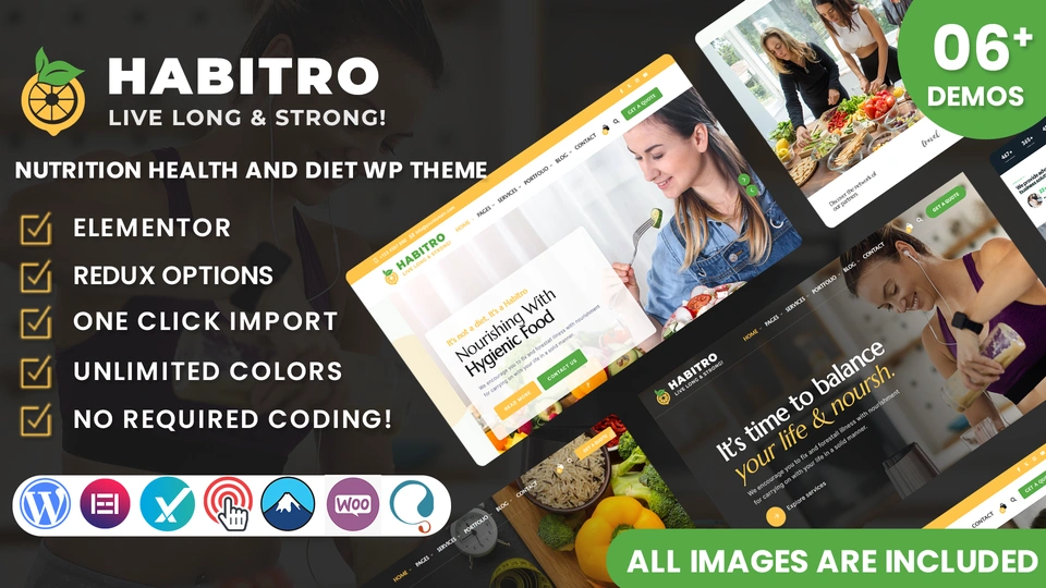 Habitro - Nutrition Health and Diet WordPress Theme