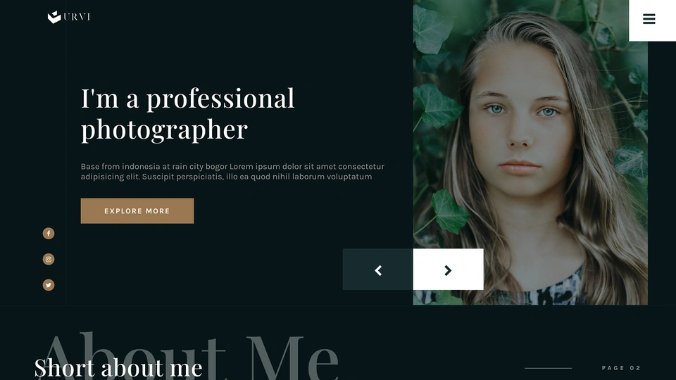 Curvi - Photography Portfolio Template