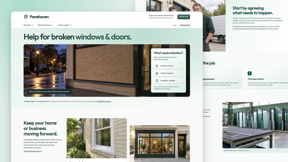Panehaven - Emergency Glass and Board-Up HTML Website Template