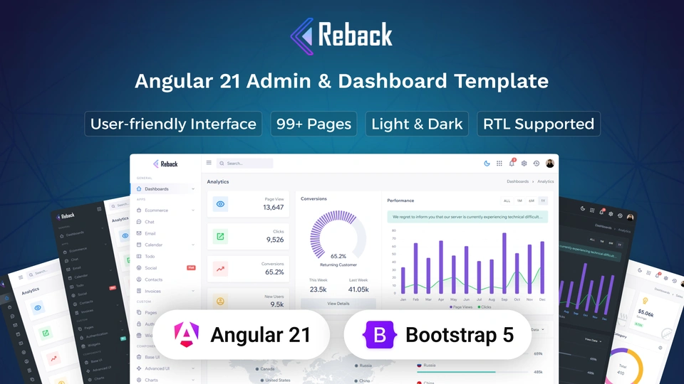 Reback - Angular 21 Admin & Dashboard Template