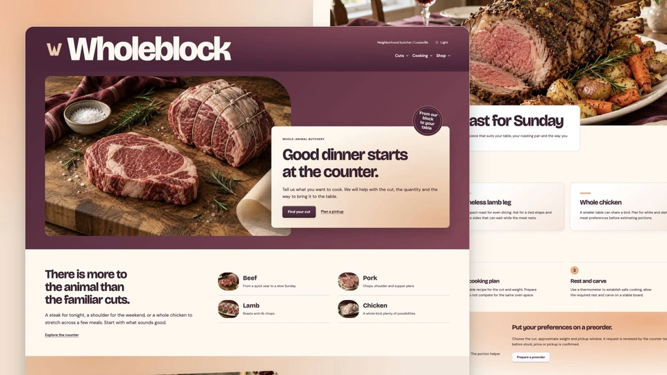 Wholeblock - Butcher Shop and Preorder HTML Website Template