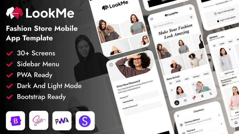 LookMe - Fashion Store Mobile App HTML Template