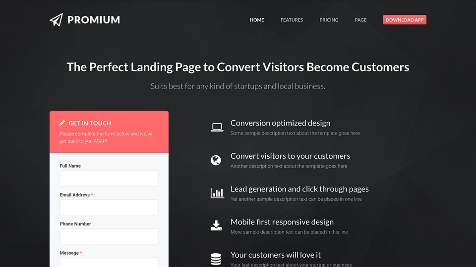 Promium - Professional Conversion Template