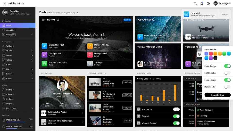 Infinite Admin - Responsive App Template