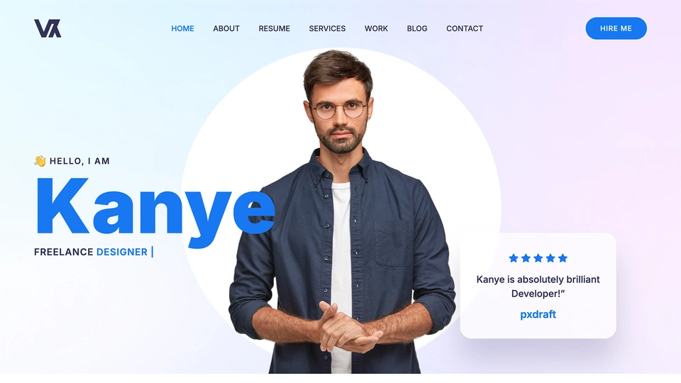 Kanye - Bootstrap 5 Personal Portfolio HTML Template