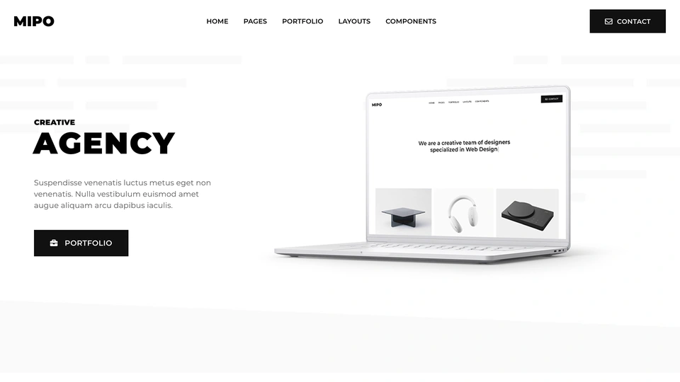 MIPO - Minimal Design Agency & Creative Studio Template