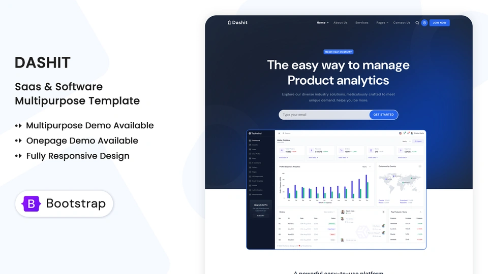 Dashit - Multipurpose SaaS & Software HTML Template