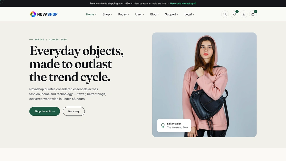 Novashop - Multipurpose eCommerce HTML5 Bootstrap 5 Template
