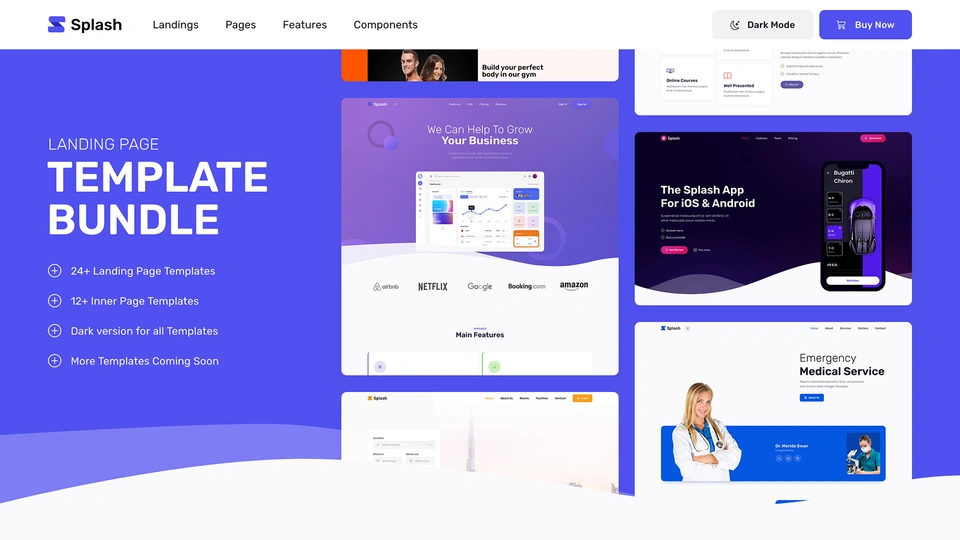Splash - Landing Page Template Bundle