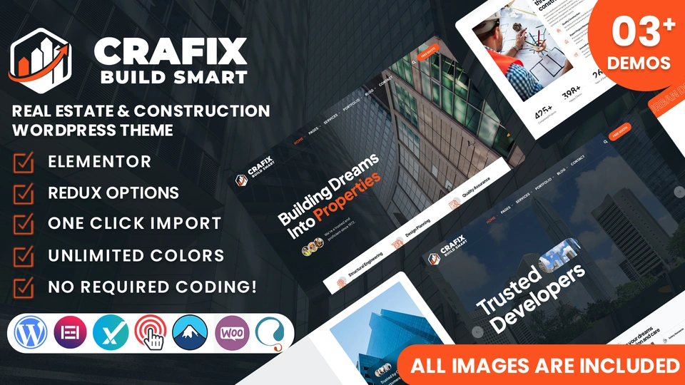 Crafix - Real Estate & Construction WordPress Theme
