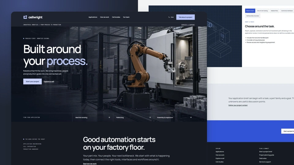Cellwright - Industrial Robotics Integrator HTML Website Template