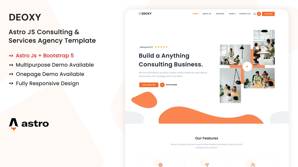 Deoxy - Astro Multipurpose Consulting & Service Agency Template