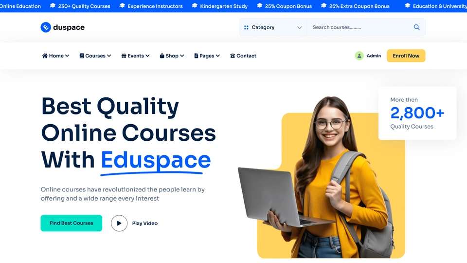 Eduspace - Education & Online Course Next JS Template