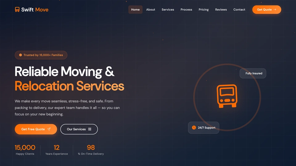SwiftMove - Moving and Logistics Company HTML Template