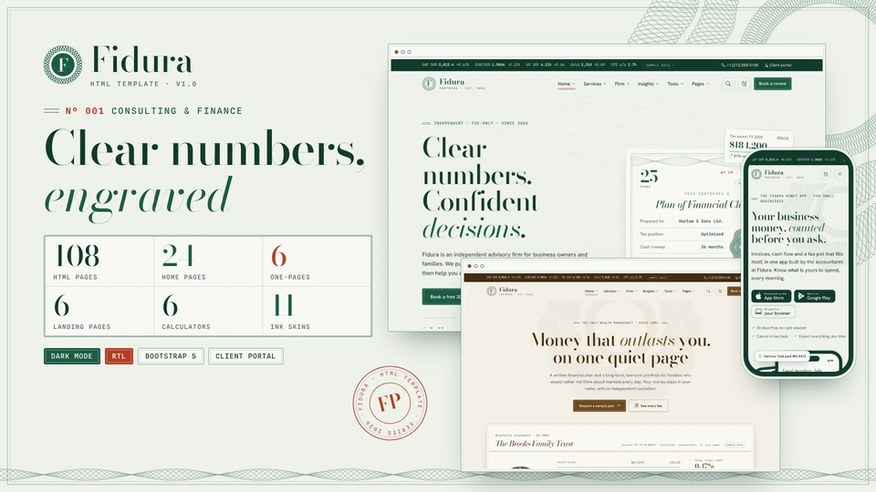 Fidura - Consulting & Finance HTML Template