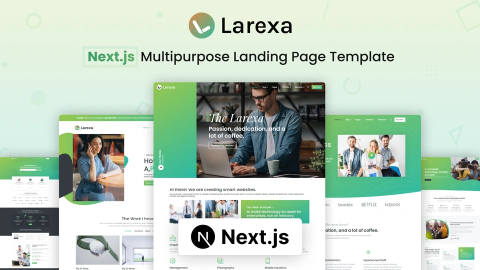 Larexa - Next.js Multipurpose Landing Page Template